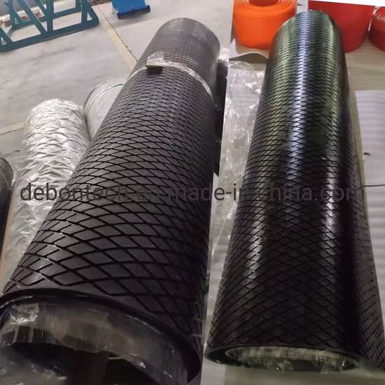 Pulley Lining Dimaond Rubber Drive Head Pulley Ceramic Rubber Lagging